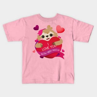 I Love You Sloth Very Much Kids T-Shirt